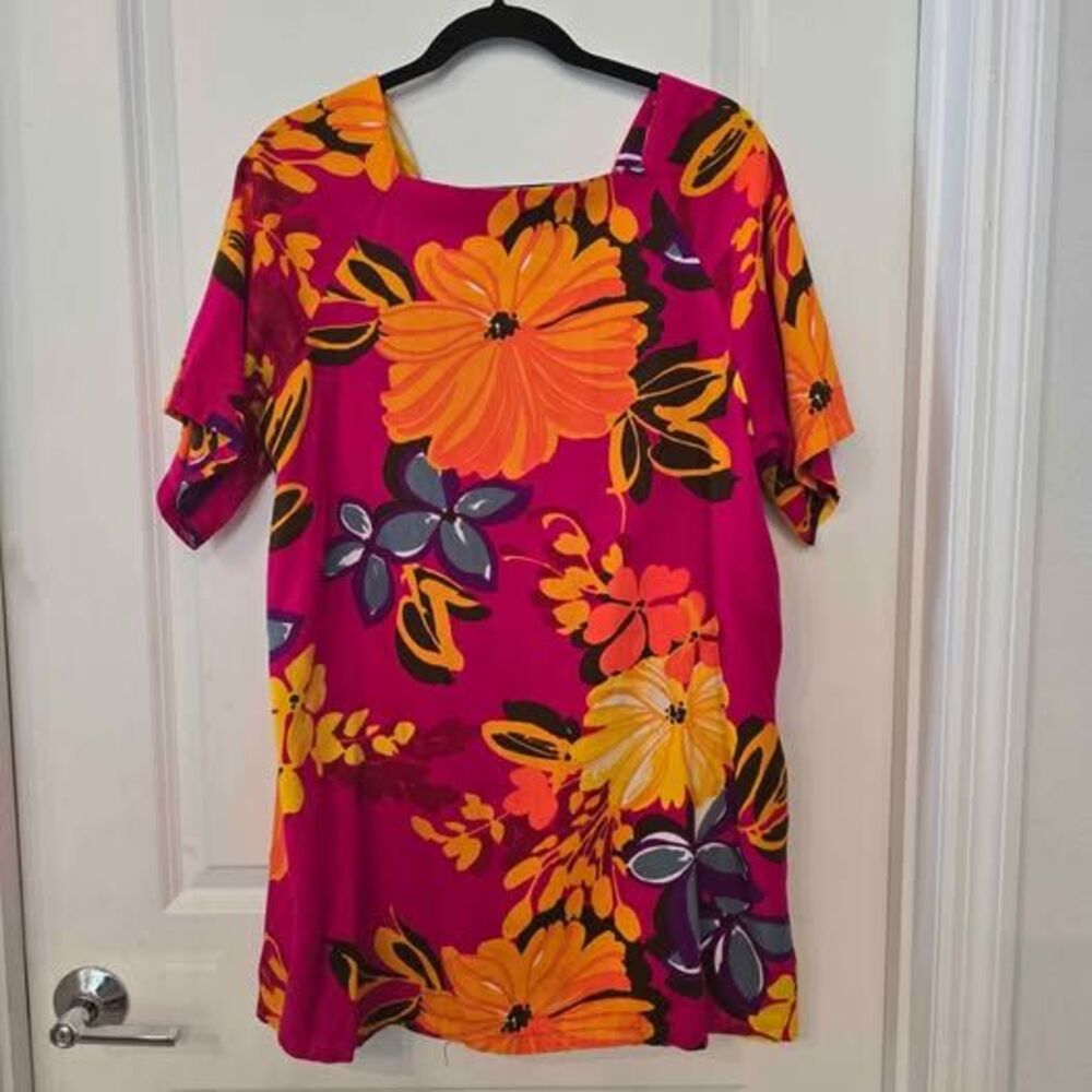 Miss Hawaii Vintage Dress XL Knee Length